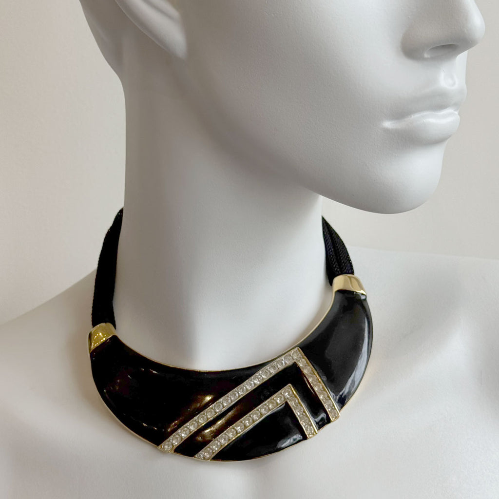 1980s Alexis Kirk Modernist Collar Necklace