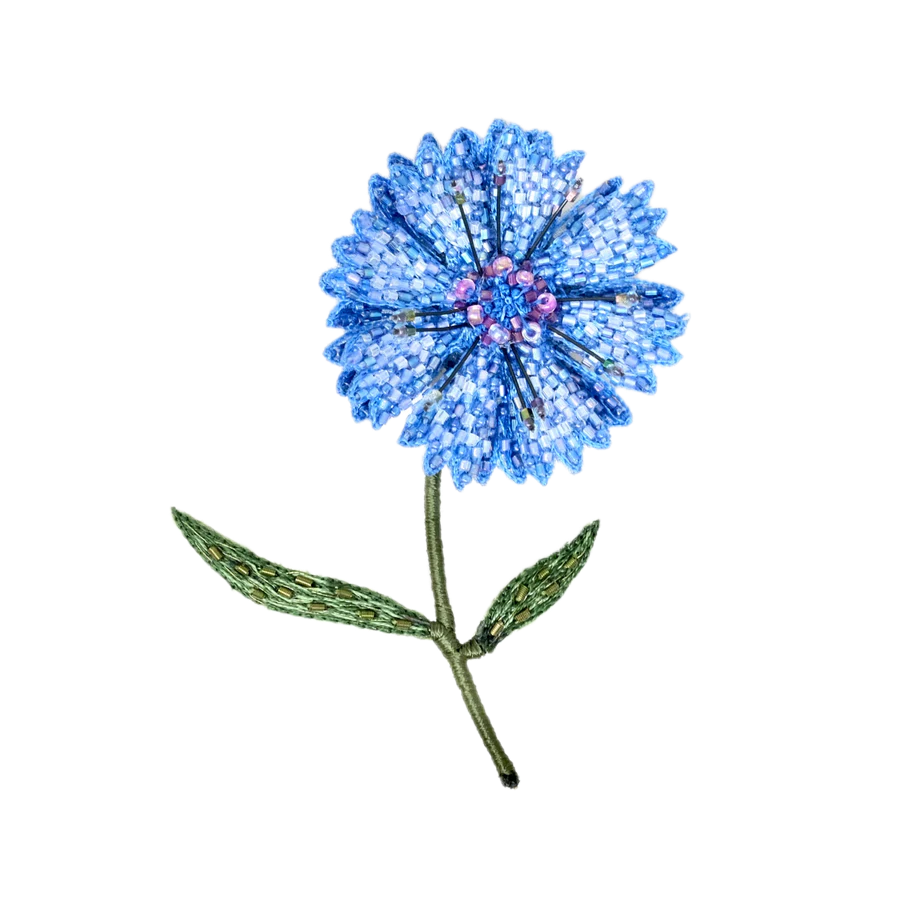 Blue Bottleflower Brooch | Trovelore