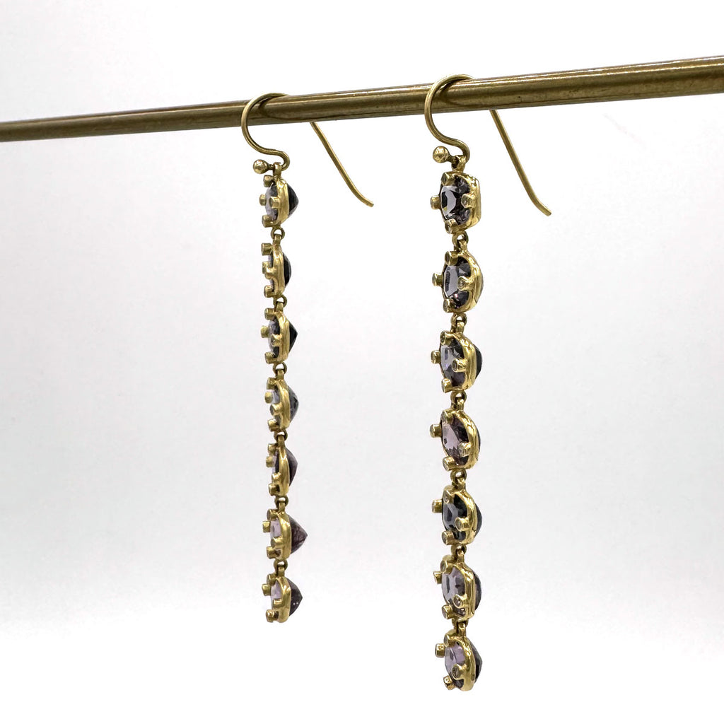 Cascading Spinel & Diamond Earring | One of a Kind