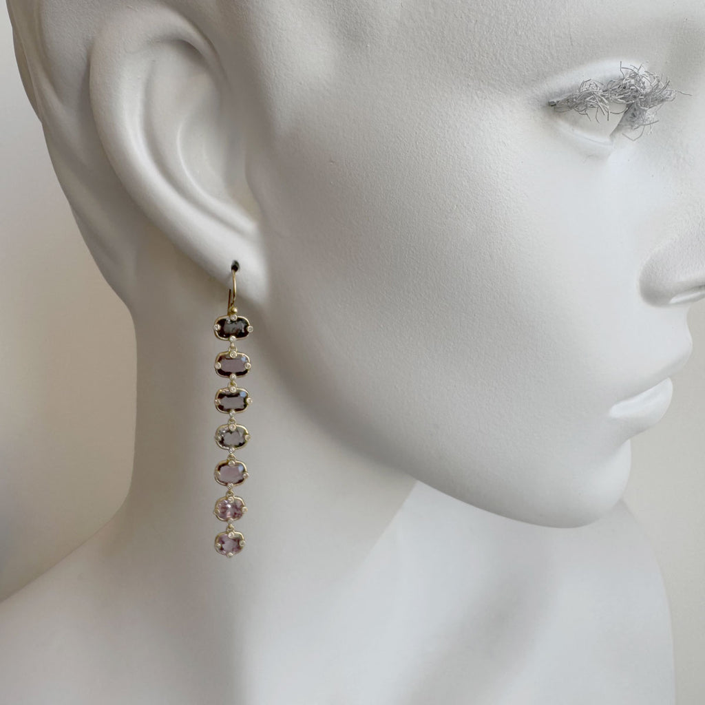 Cascading Spinel & Diamond Earring | One of a Kind