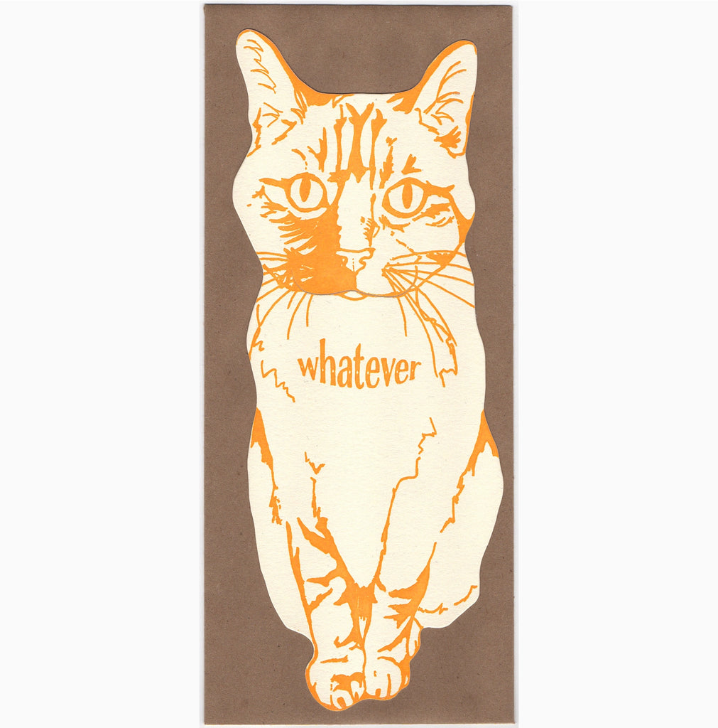 “Whatever” Cat Card | Blackbird Letterpress