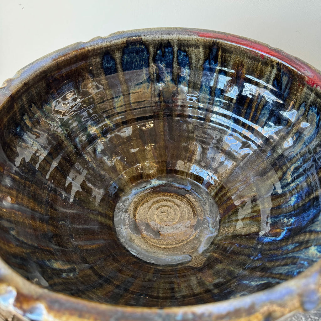 Oversized One-of-a-Kind Handcrafted Ceramic Bowl