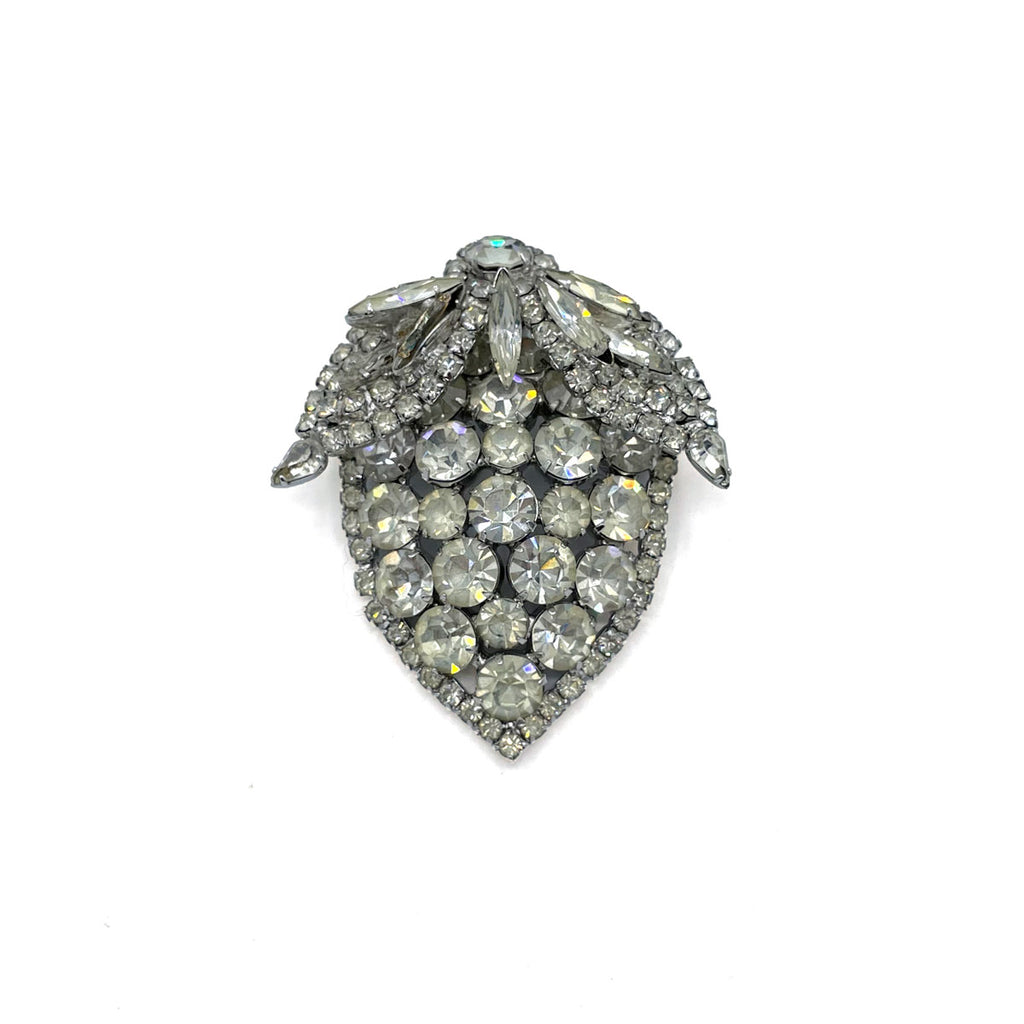 Rhinestone Apple Brooch | Vintage