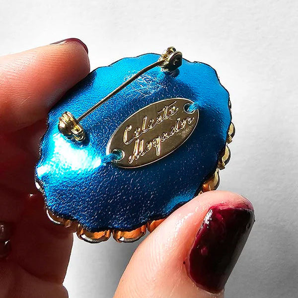 Disturbing Eye Brooch Blue | Céleste Mogador