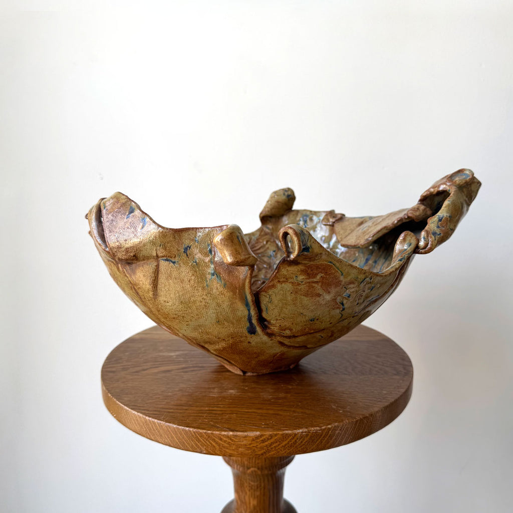 Vintage Freeform Slab Bowl