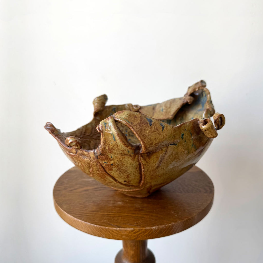 Vintage Freeform Slab Bowl
