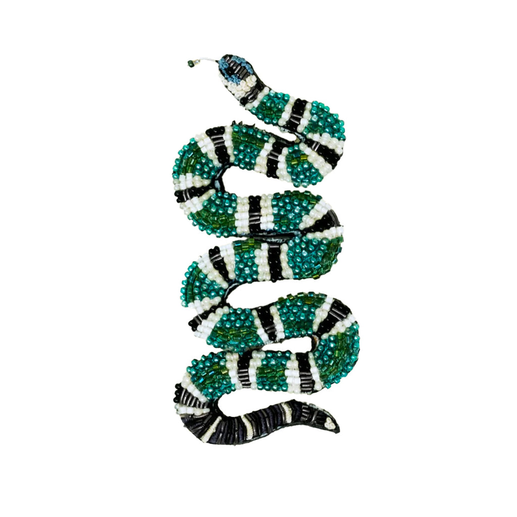 Green Banded Snake Brooch | Trovelore
