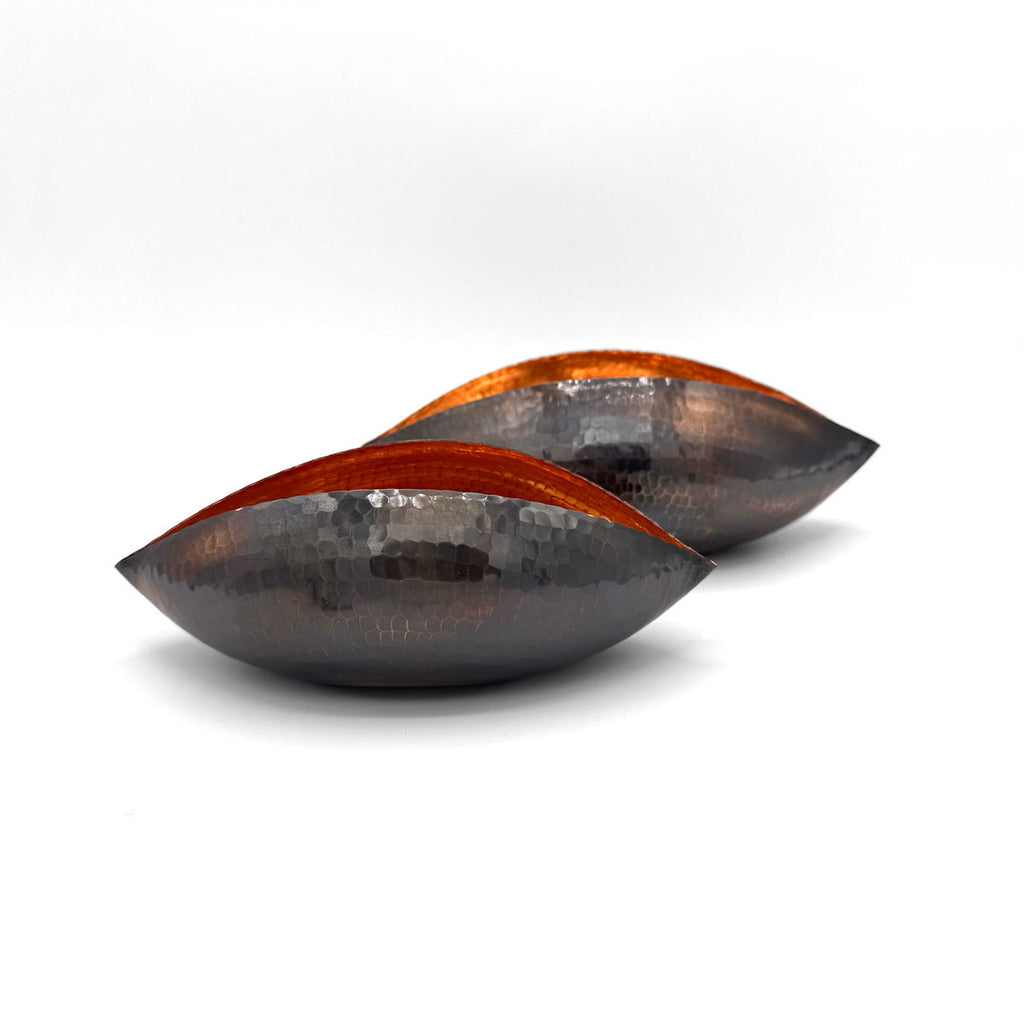 Hammer Copper Pod Votive/Vase | Antique Large