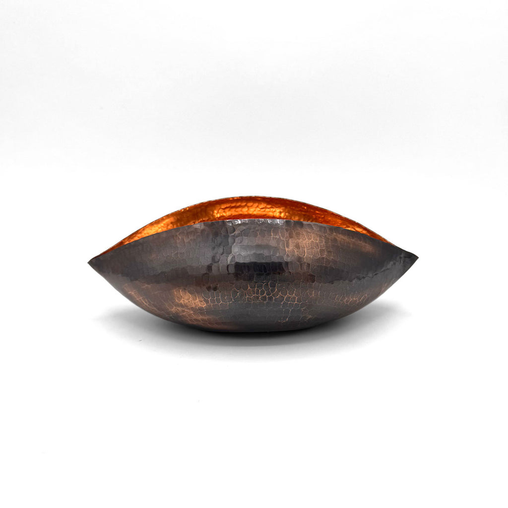 Hammer Copper Pod Votive/Vase | Antique Large