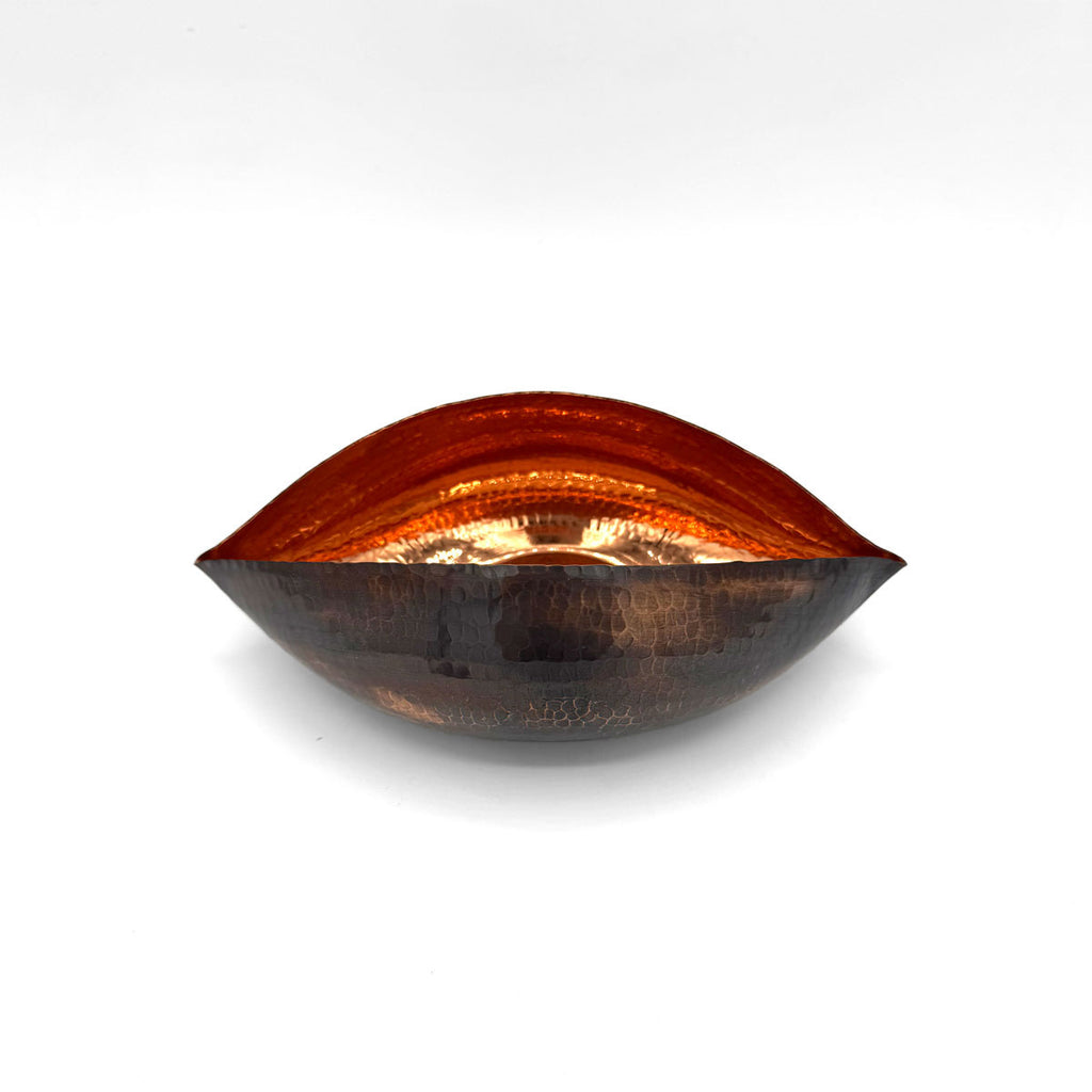 Hammer Copper Pod Votive/Vase | Antique Large