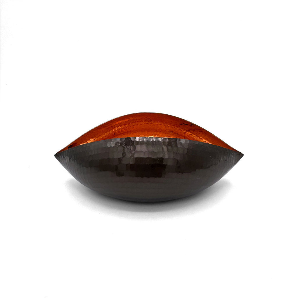 Hammer Copper Pod Votive/Vase | Black Large