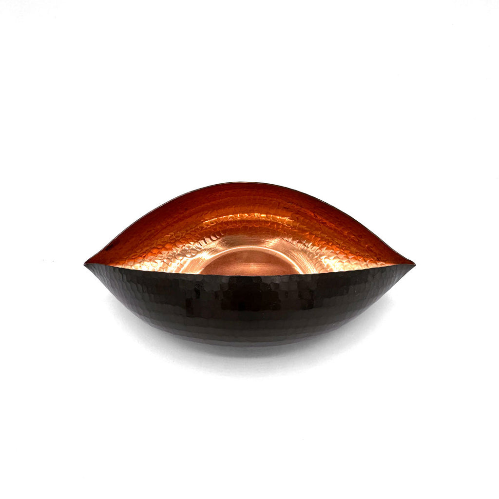 Hammer Copper Pod Votive/Vase | Black Large