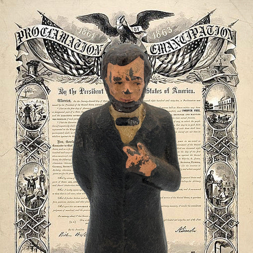 Antique Iron Abraham Lincoln Statue