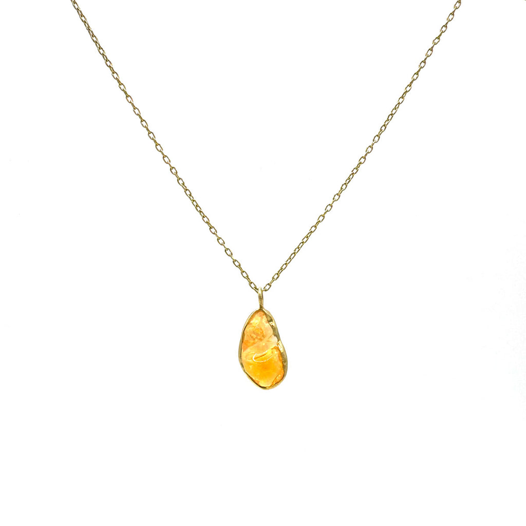 Organic Fire Opal Necklace | One of a Kind
