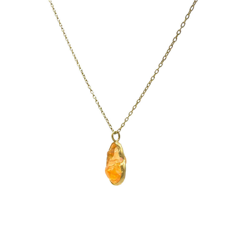 Organic Fire Opal Necklace | One of a Kind