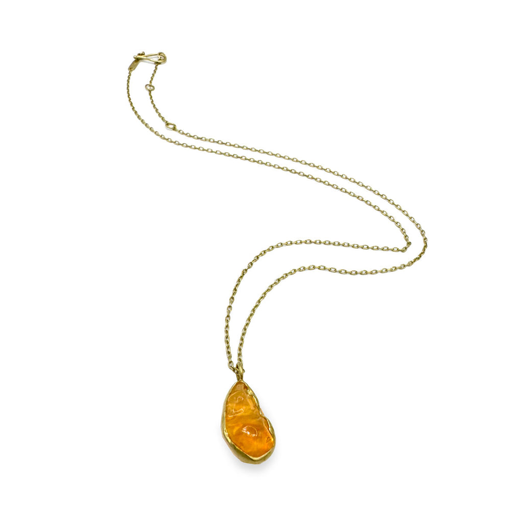 Organic Fire Opal Necklace | One of a Kind