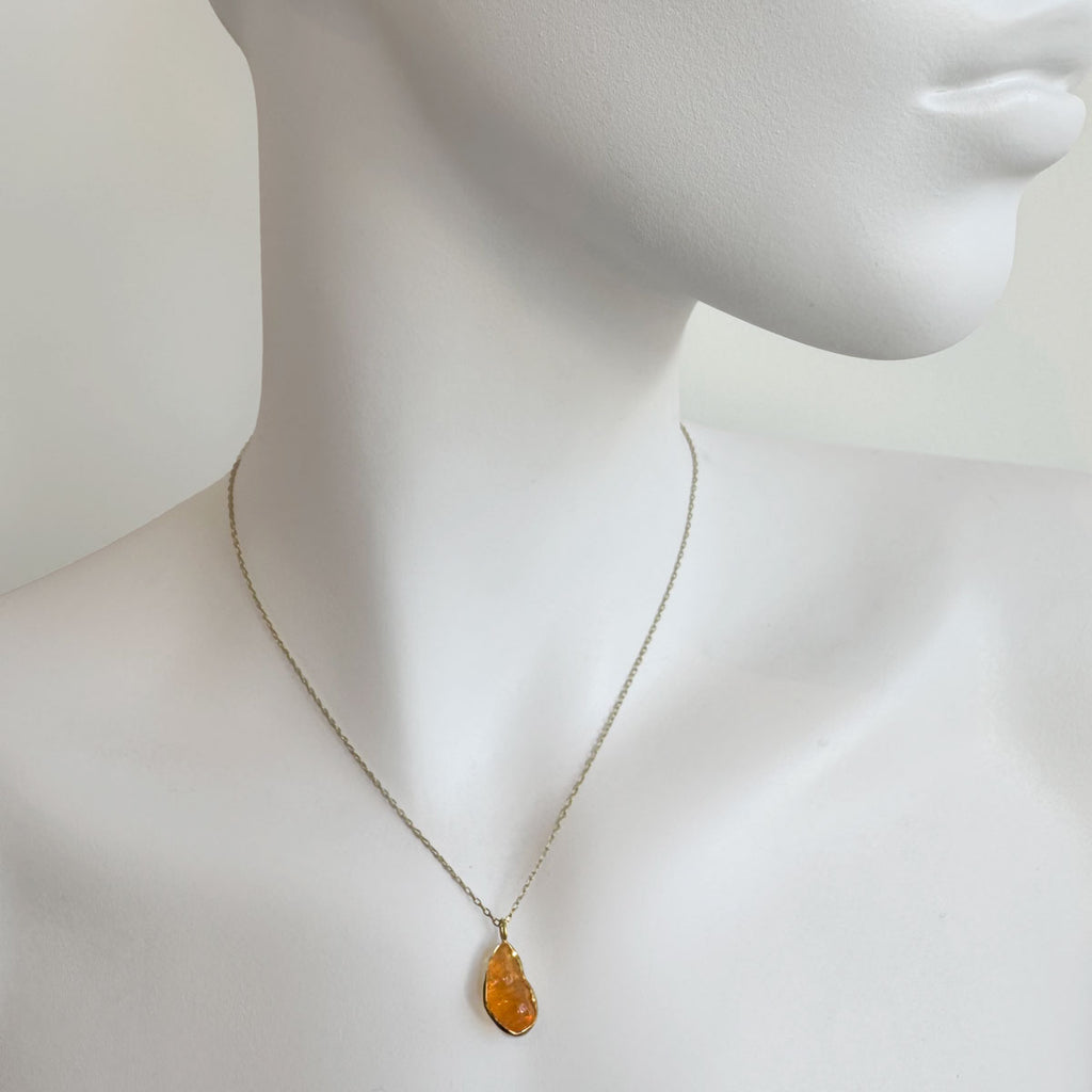 Organic Fire Opal Necklace | One of a Kind