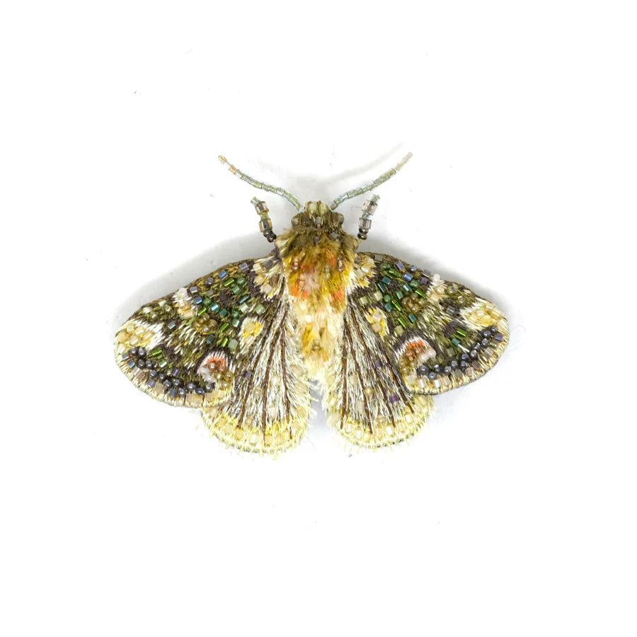 Peach Blossom Moth Brooch | Trovelore