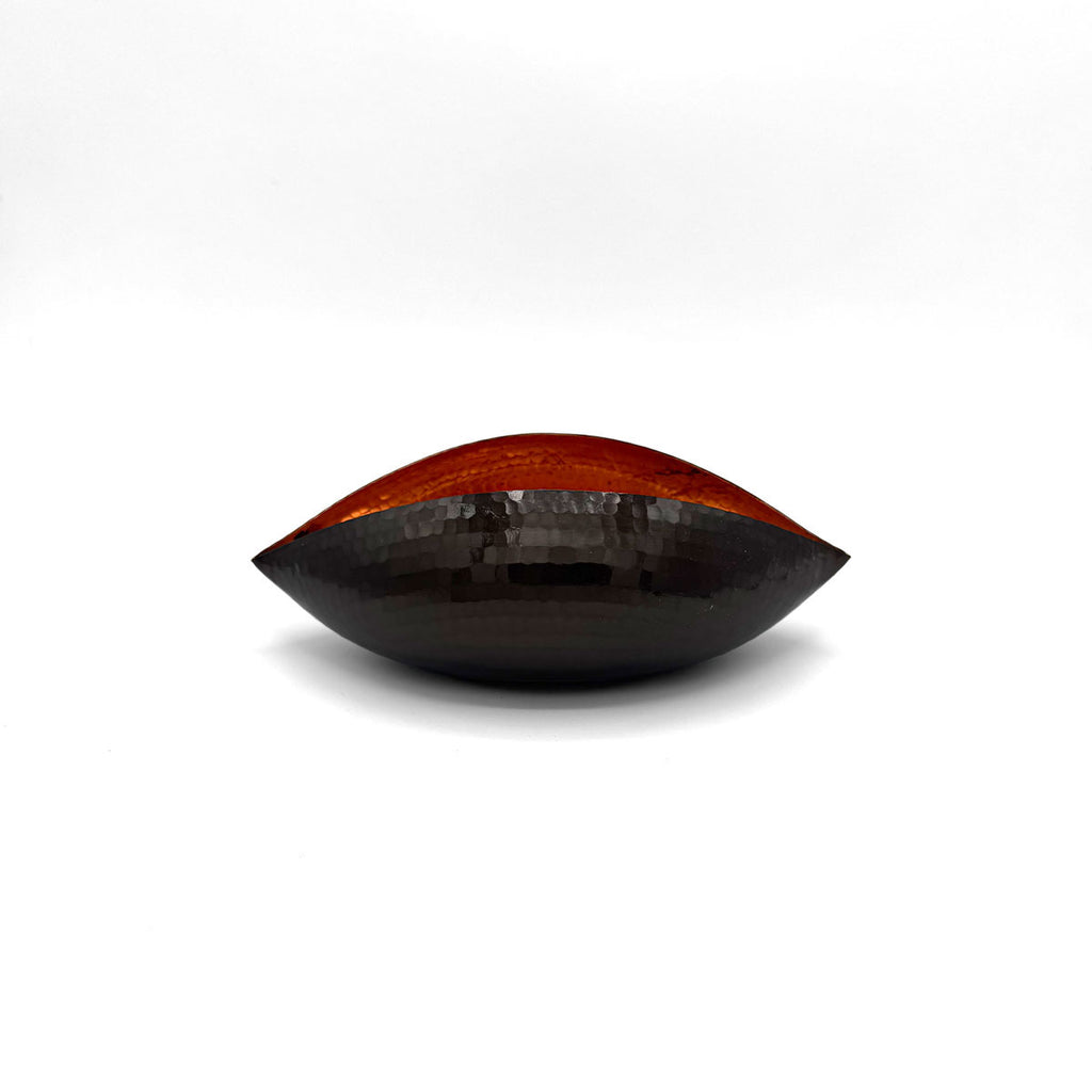 Hammer Copper Pod Votive/Vase | Black Small