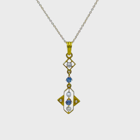 Evil Eye 14kt Gold Necklace | Pink Sapphire