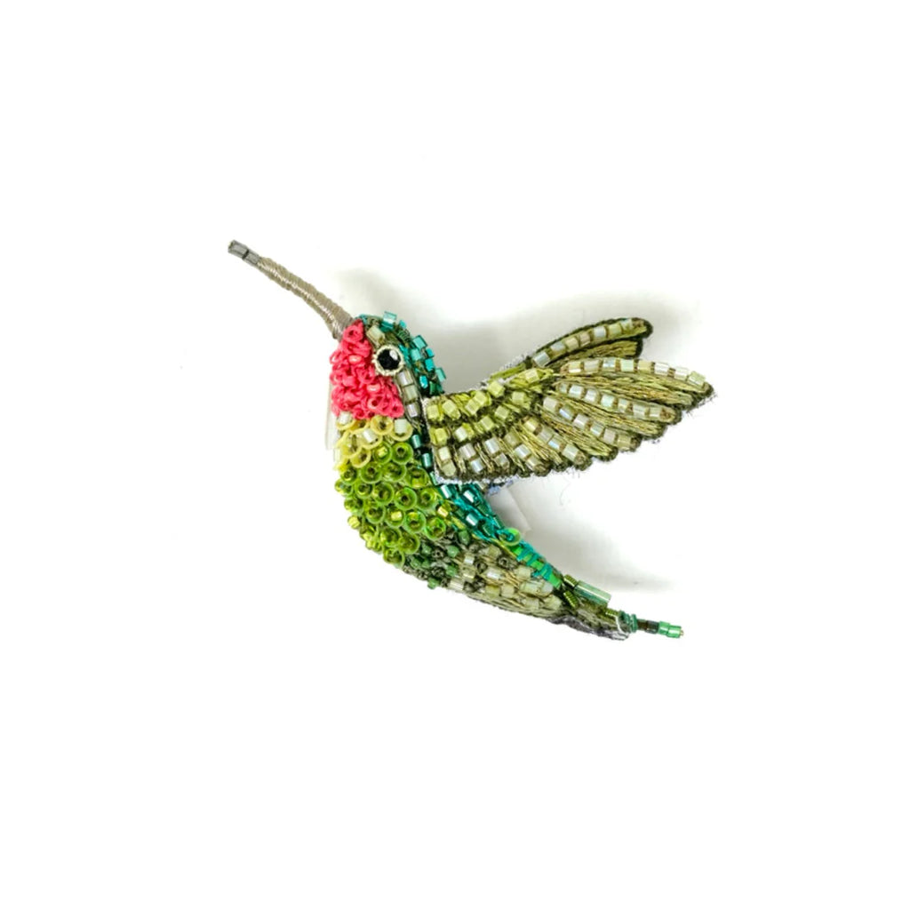 Ruby Throated Hummingbird Brooch | Trovelore
