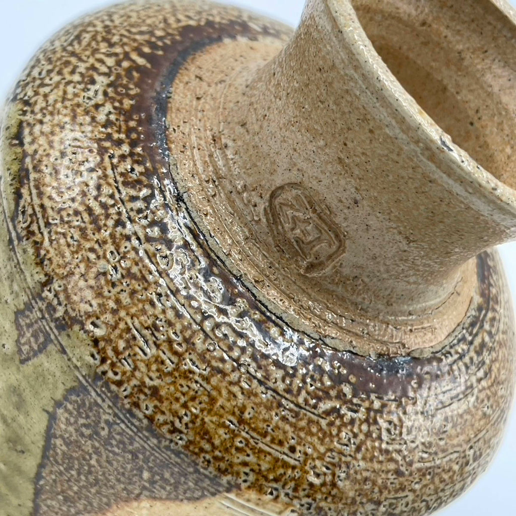 Vintage Footed Ceramic Vase