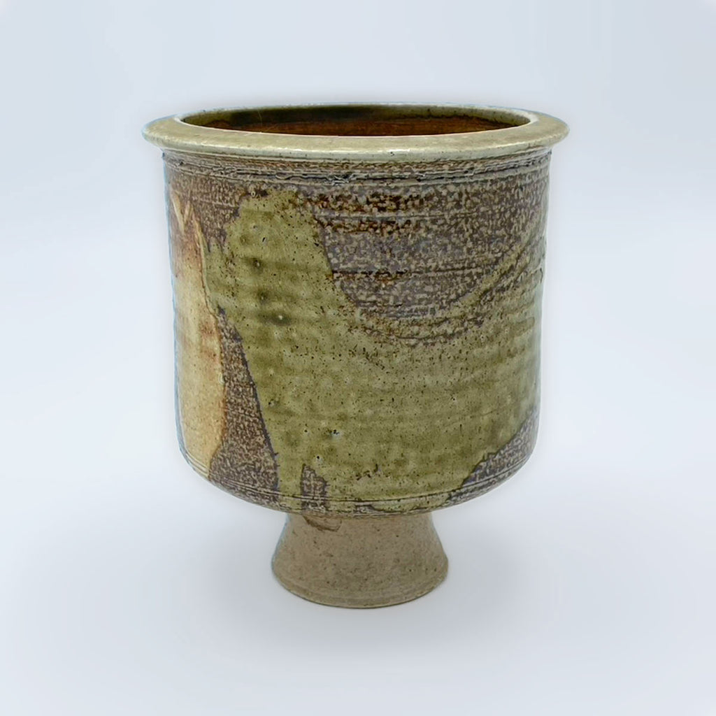 Vintage Footed Ceramic Vase