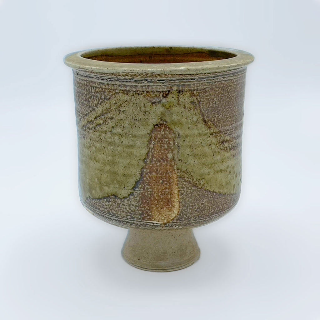 Vintage Footed Ceramic Vase