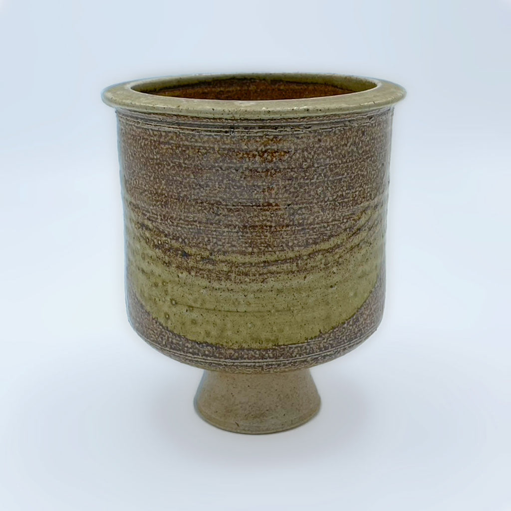 Vintage Footed Ceramic Vase