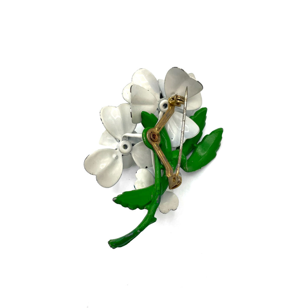 MCM Enamel Forget Me Not Enamel Brooch | Vintage