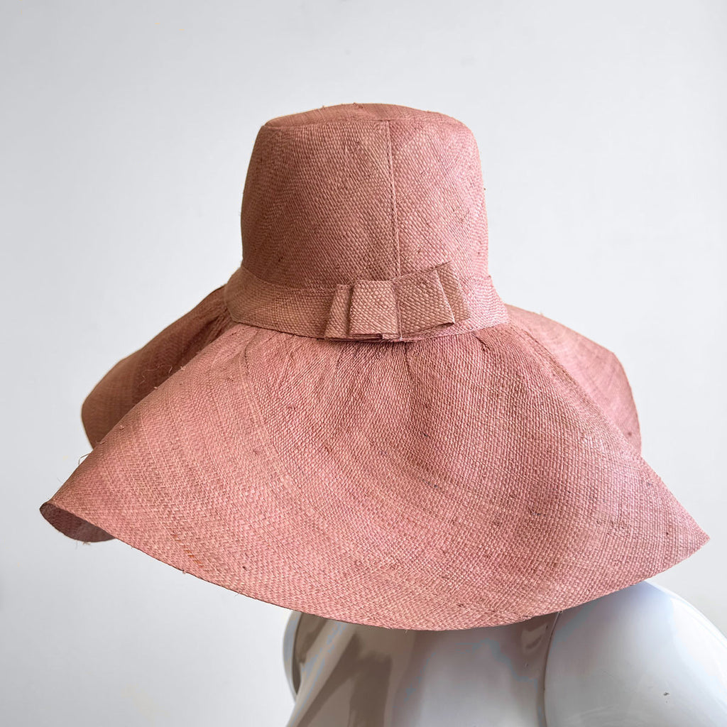 Wide Brim Straw Hat | Rose