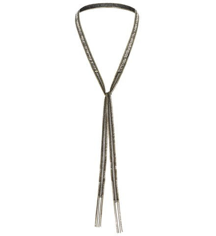 Flat Woven Choker Necklace | Gold