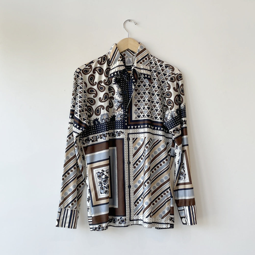 70s Abstract Boyfriend Shirt