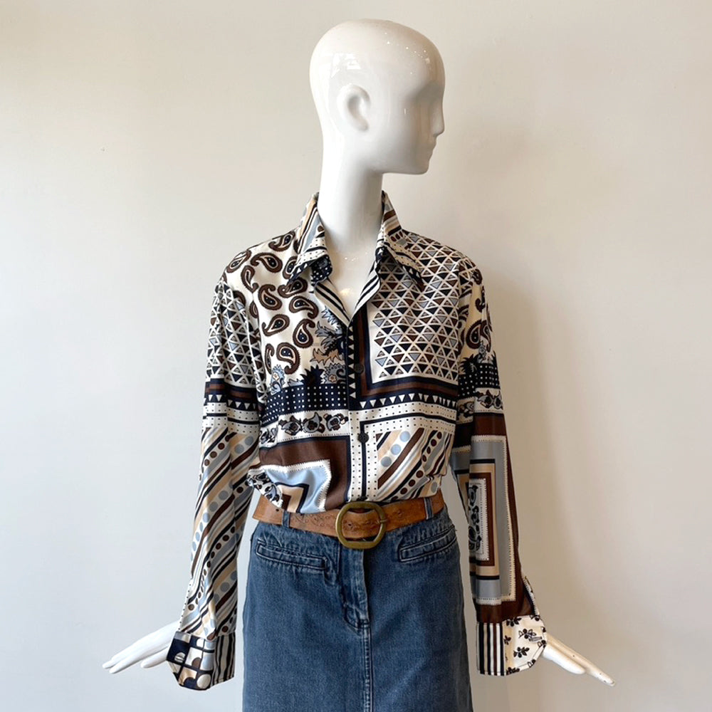 70s Abstract Boyfriend Shirt