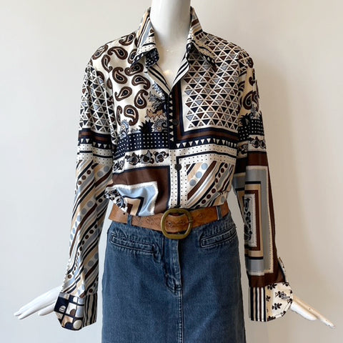 70s Bandana Print Shirt