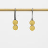 22kt Gold and Sterling Two Dot Earrings