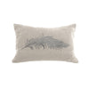 Feather Pillow - cream / gunmetal foil / 12 x 16