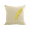 Feather Pillow - cream / gold foil / 18 x 18