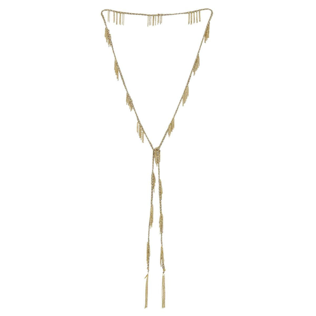 Multi Tassel Wrap Necklace