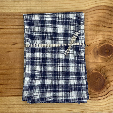 Ige Cloth Napkins | Navy Plaid