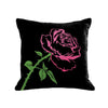 Rose Pillow - black / hot pink green foil
