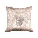 Skull Pillow - metallic pink / gunmetal foil