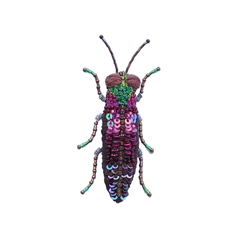 Pink Jewel Beetle Brooch | Trovelore