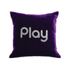 Play Pillow - grape / gunmetal foil / 18 x 18