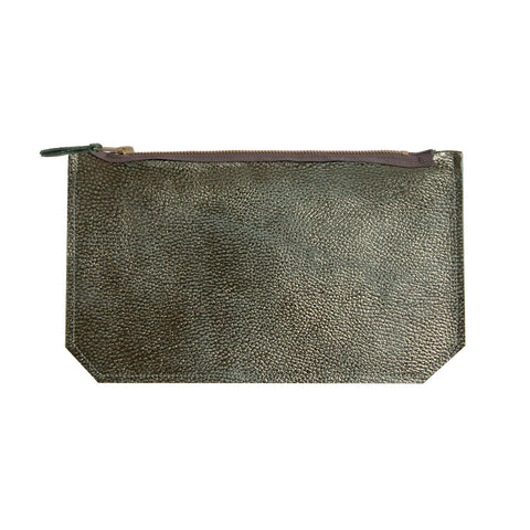 leather geo pouch