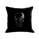 Skull Pillow - black / black foil