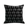Skull Print Pillow - black / gunmetal foil / 18