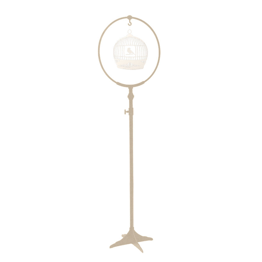 Bird Cage Mobile Stand - natural mdf
