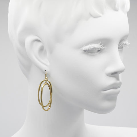 Marion Cage Sterling "O" Drop Earrings