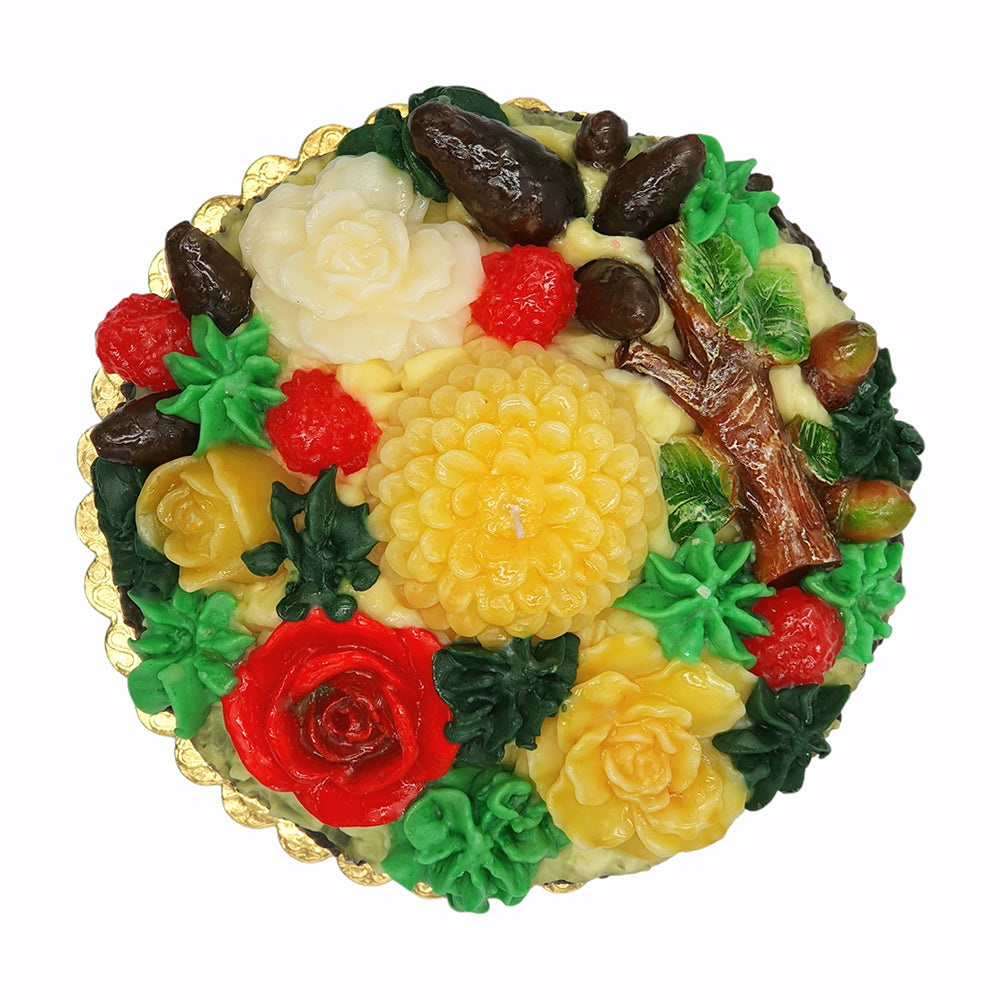 Rose Chocolate Trunk Cake Candle | Italy